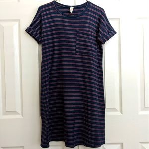 Flamingo Navy Striped T-shirt Dress